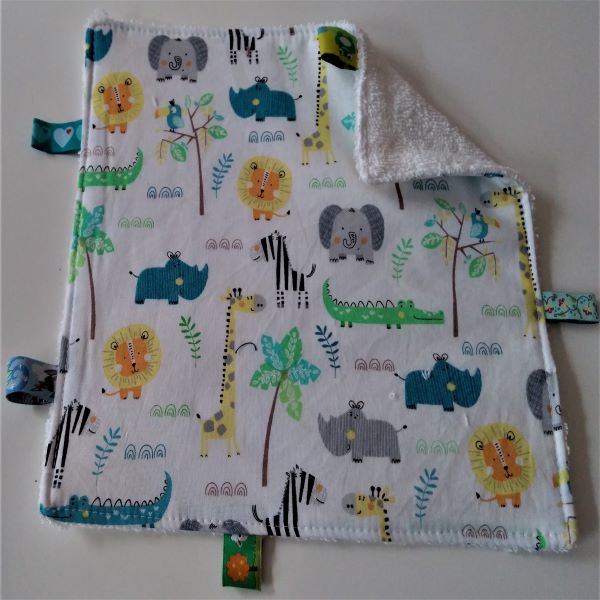 Knistertuch Zoo weiss