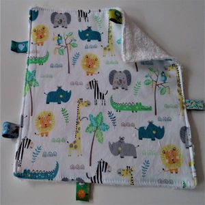 Knistertuch Zoo weiss